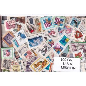 U.S.A. 100 g. Mission - T�t Klip + Lidt afvaskede - Hjemkommet 1 - 3 - 22