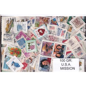 U.S.A. 100 g. Mission - T�t Klip + Lidt afvaskede - Hjemkommet 1 - 3 - 22