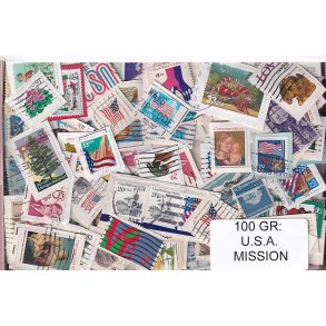 U.S.A. 100 g. Mission - T�t Klip + Lidt afvaskede - Hjemkommet 1 - 3 - 22