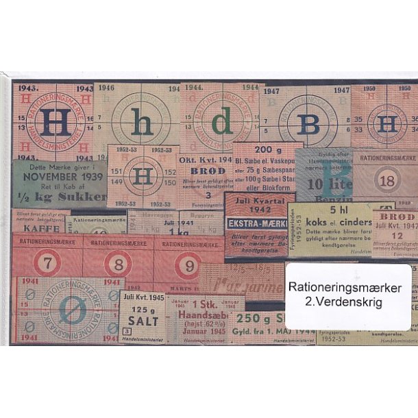 Rationeringsmrker - 2. Verdenskrig 