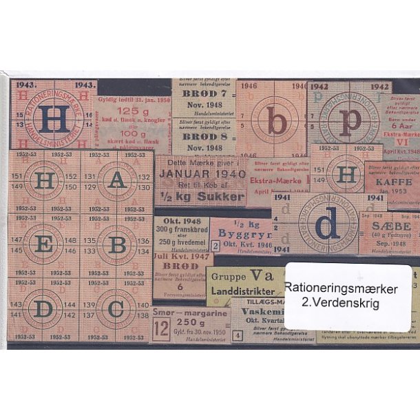 Rationeringsmrker - 2. Verdenskrig 