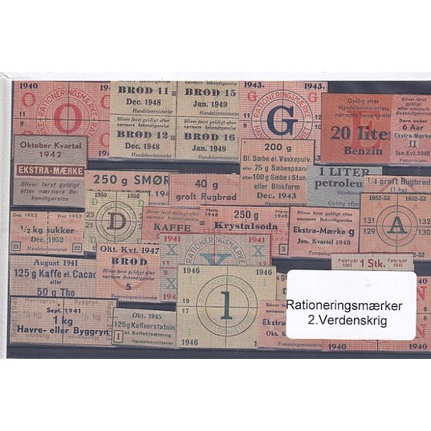 Rationeringsmrker - 2. Verdenskrig 