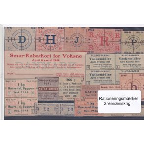 Rationeringsmrker - 2. Verdenskrig 