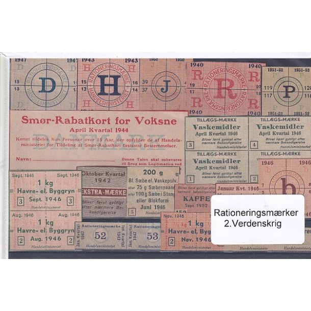 Rationeringsmrker - 2. Verdenskrig 