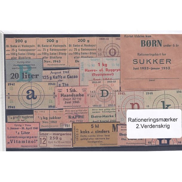 Rationeringsmrker - 2. Verdenskrig 