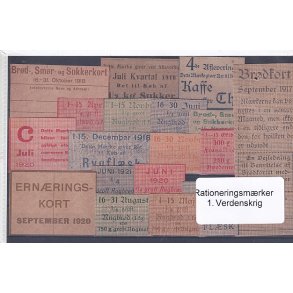 Rationeringsmrker - 1. Verdenskrig