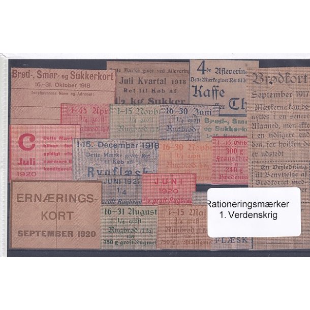 Rationeringsmrker - 1. Verdenskrig