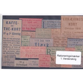 Rationeringsmrker - 1. Verdenskrig