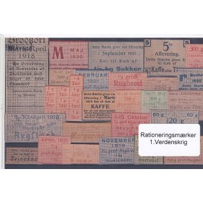 Rationeringsmrker - 1. Verdenskrig