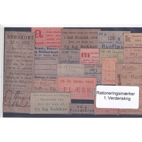 Rationeringsmrker - 1. Verdenskrig