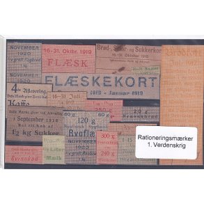 Rationeringsmrker - 1. Verdenskrig