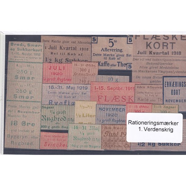 Rationeringsmrker - 1. Verdenskrig