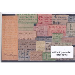 Rationeringsmrker - 1. Verdenskrig