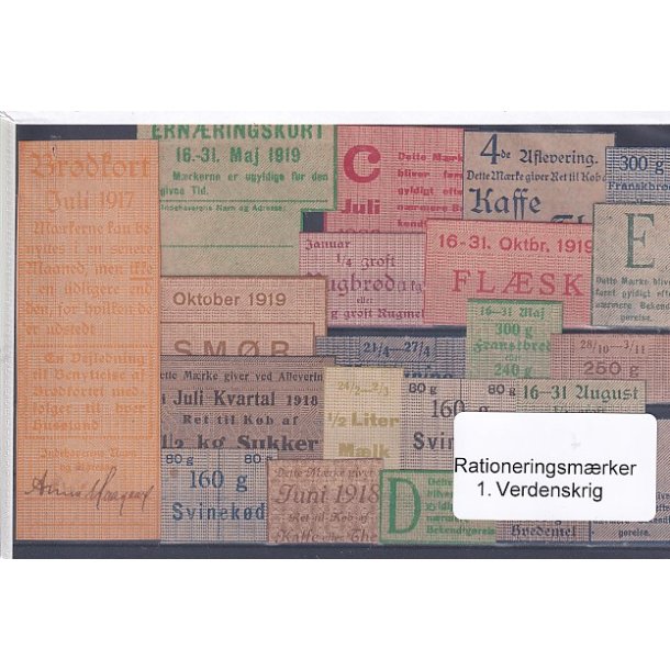 Rationeringsmrker - 1. Verdenskrig