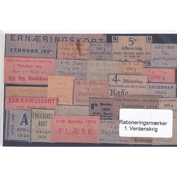 Rationeringsmrker - 1. Verdenskrig