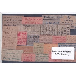 Rationeringsmrker - 1. Verdenskrig