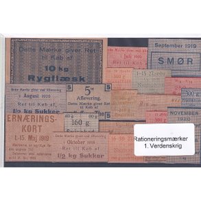 Rationeringsmrker - 1. Verdenskrig