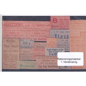 Rationeringsmrker - 1. Verdenskrig