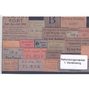 Rationeringsmrker - 1. Verdenskrig