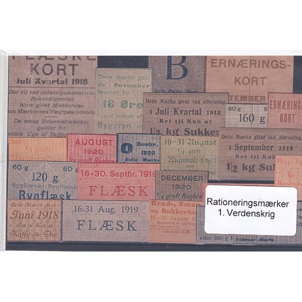 Rationeringsmrker - 1. Verdenskrig