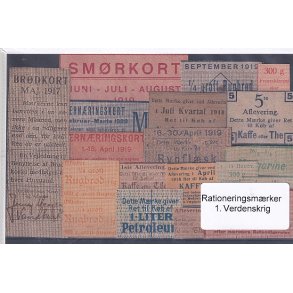 Rationeringsmrker - 1. Verdenskrig