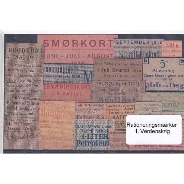 Rationeringsmrker - 1. Verdenskrig