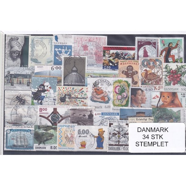 Danmark Samling - 34 Stk. Stemplet/Ustemplet