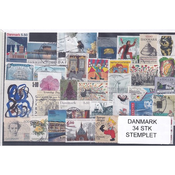 Danmark Samling - 34 Stk. Stemplet/Ustemplet