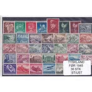 Tyskland fr 1945 Samling 36 Stk. Stemplet/Ustemplet