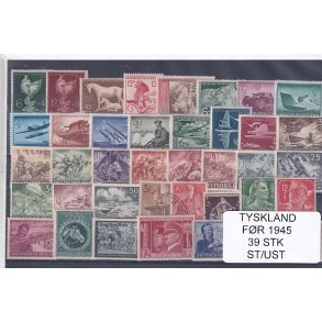 Tyskland fr 1945 Samling 39 Stk. Stemplet/Ustemplet
