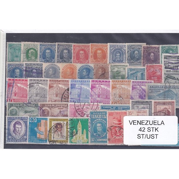 Venezuela Samling - 42 Stk. Stemplet/Ustemplet