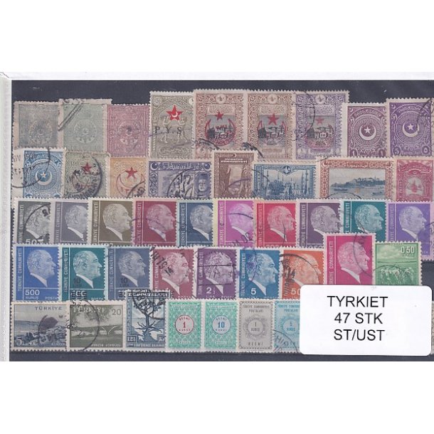 Tyrkiet Samling  47 Stk. Stemplet/Ustemplet