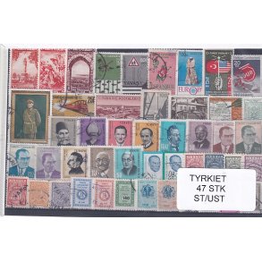 Tyrkiet Samling  47 Stk. Stemplet/Ustemplet