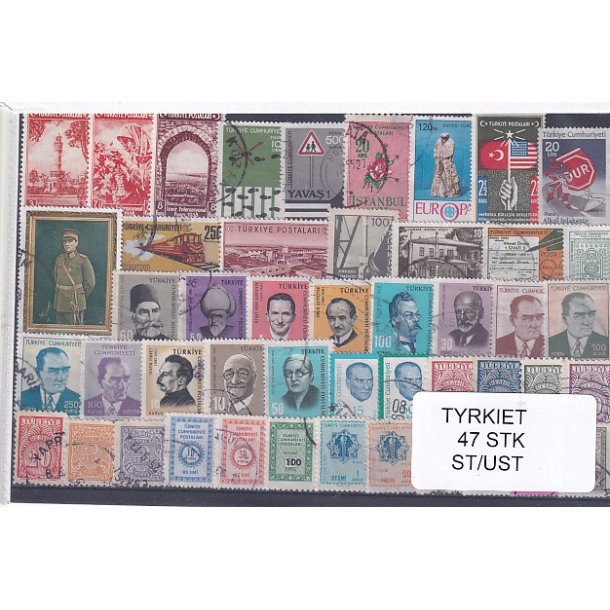 Tyrkiet Samling  47 Stk. Stemplet/Ustemplet