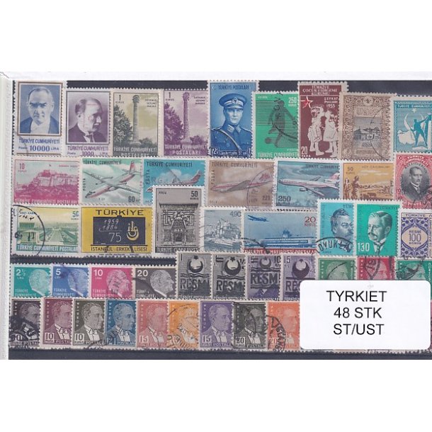 Tyrkiet Samling  48 Stk. Stemplet/Ustemplet