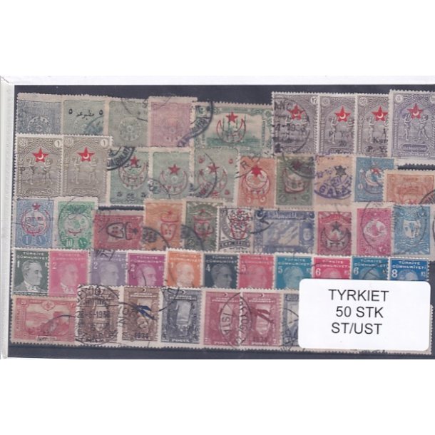 Tyrkiet Samling  50 Stk. Stemplet/Ustemplet