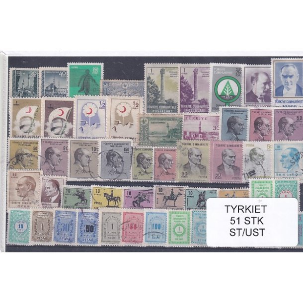 Tyrkiet Samling  51 Stk. Stemplet/Ustemplet