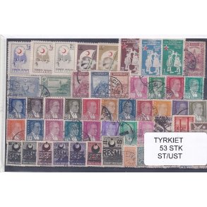 Tyrkiet Samling  53 Stk. Stemplet/Ustemplet