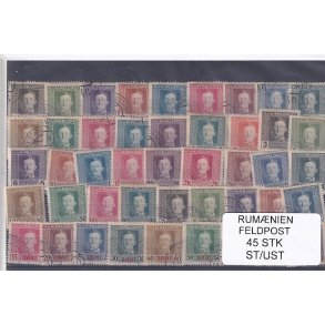 Rum�nien Feldpost Samling 45 Stk. Stemplet/Ustemplet