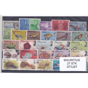Mauritius Samling - 27 Stk. Stemplet/Ustemplet