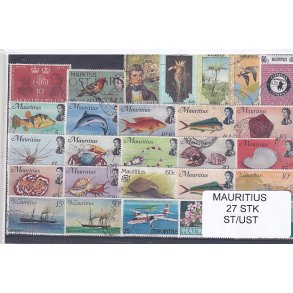 Mauritius Samling - 27 Stk. Stemplet/Ustemplet