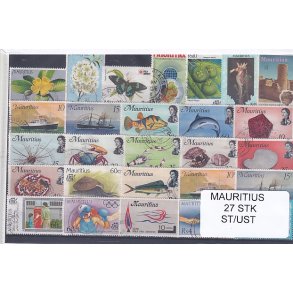 Mauritius Samling - 27 Stk. Stemplet/Ustemplet