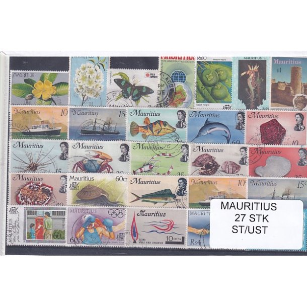 Mauritius Samling - 27 Stk. Stemplet/Ustemplet