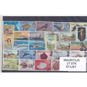 Mauritius Samling - 27 Stk. Stemplet/Ustemplet