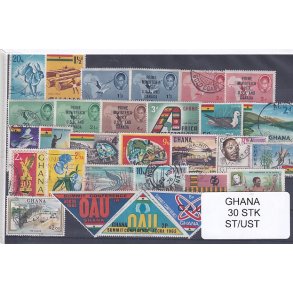 Ghana Samling - 30 Stk. Stenplet/Ustemplet.