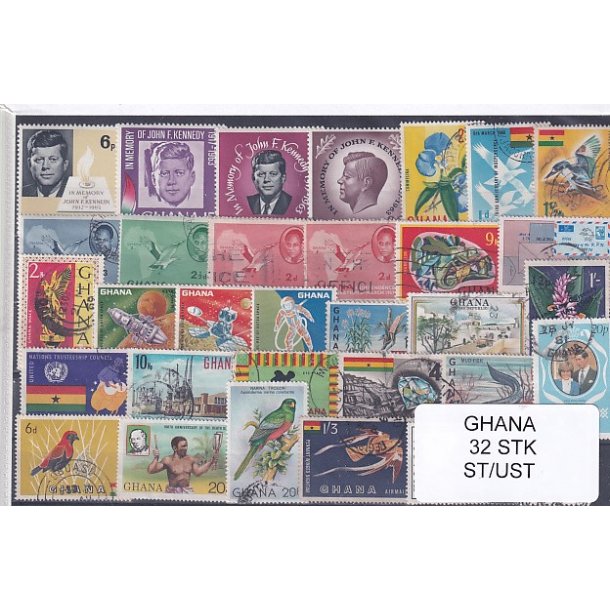 Ghana Samling - 32 Stk. Stenplet/Ustemplet.