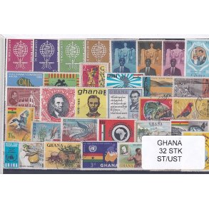 Ghana Samling - 32 Stk. Stenplet/Ustemplet.