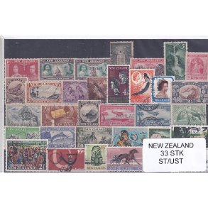 New Zealand Samling - 33 Stk. Stemplet/ Ustemplet