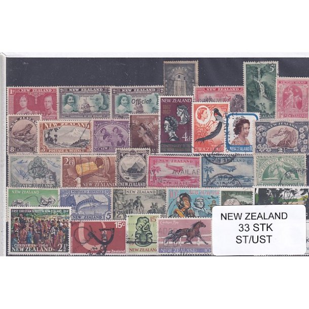 New Zealand Samling - 33 Stk. Stemplet/ Ustemplet