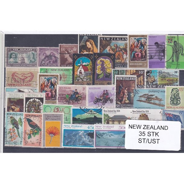 New Zealand Samling - 35 Stk. Stemplet/ Ustemplet